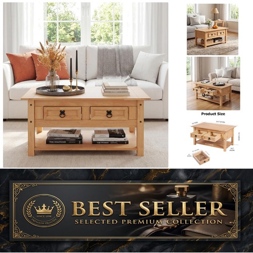 Rustic pine wood coffee - rustic,